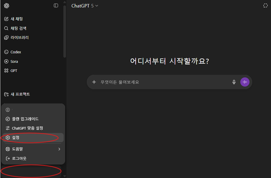 GPT-5 모델 설정1