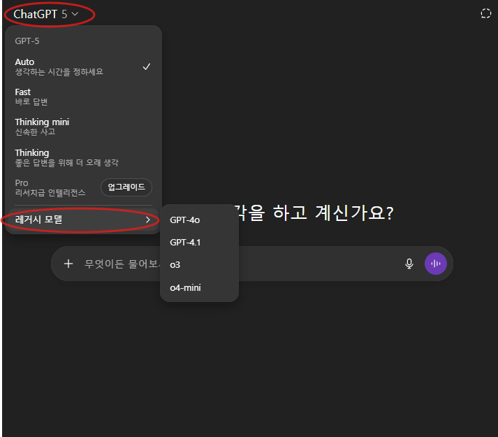 GPT-5 모델 설정3
